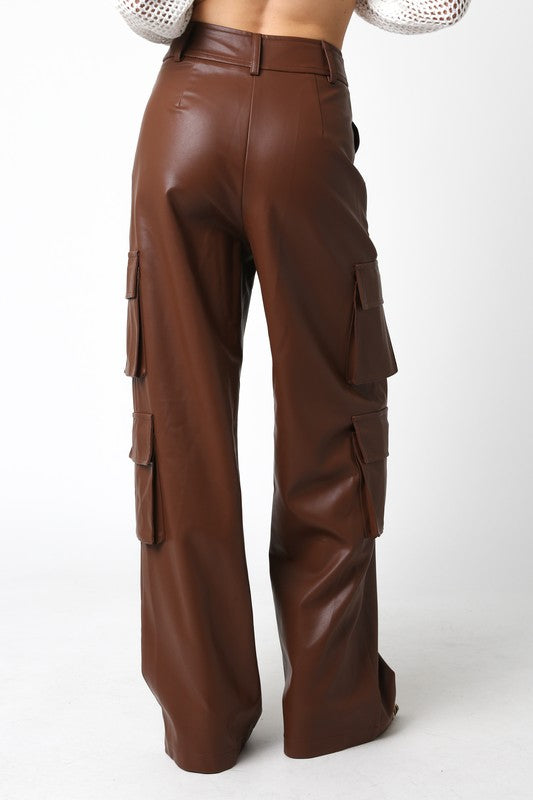 Pantalones Cargo Polipiel