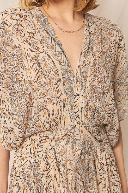 Vestido Boho Dorado