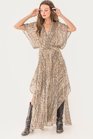 Vestido Boho Dorado