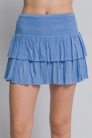 Mini falda capas azul