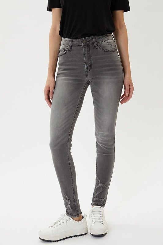 Skinny jeans en color gris