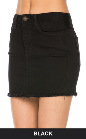Minifalda negra de mezclilla